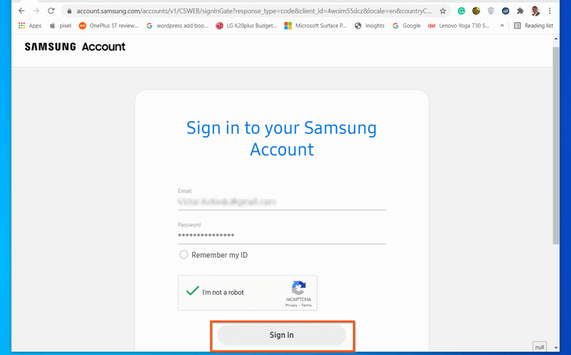 Come accedere a Samsung Cloud da un computer