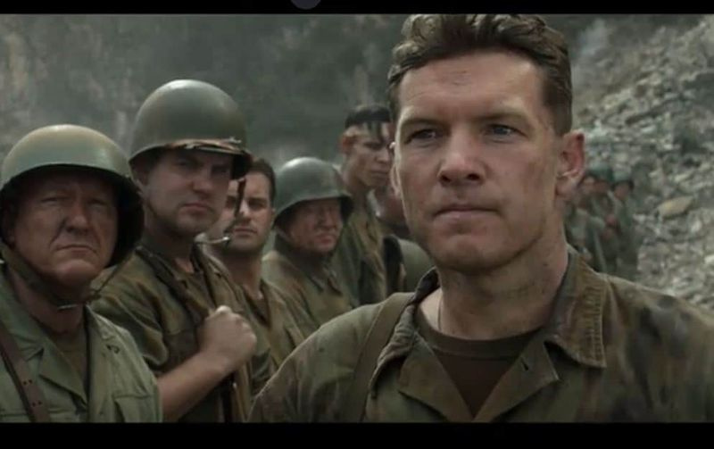 Geriausi karo filmai „Amazon Prime“: „Hacksaw Ridge“.