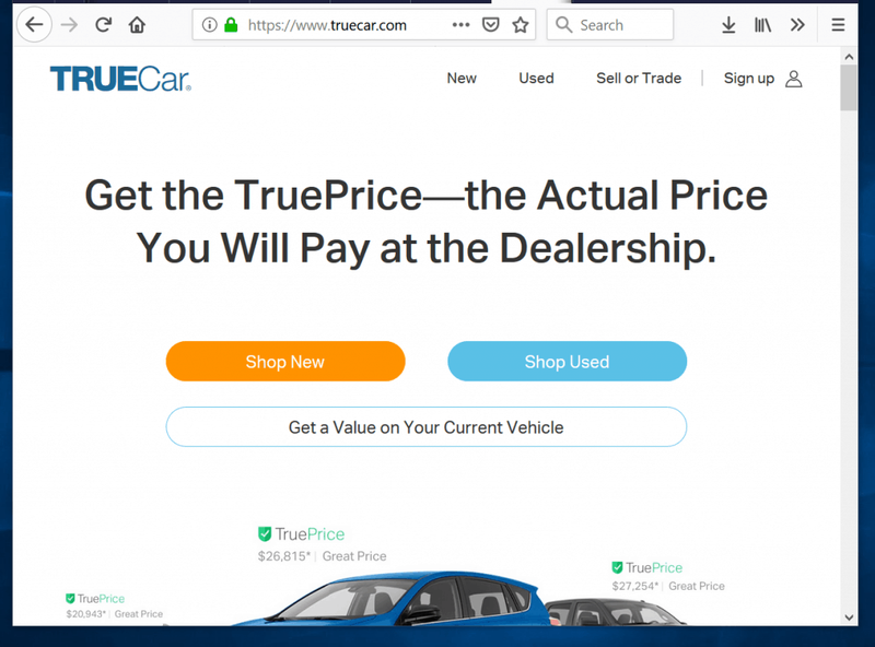 Websites zoals Craigslist voor auto's - TrueCar.com