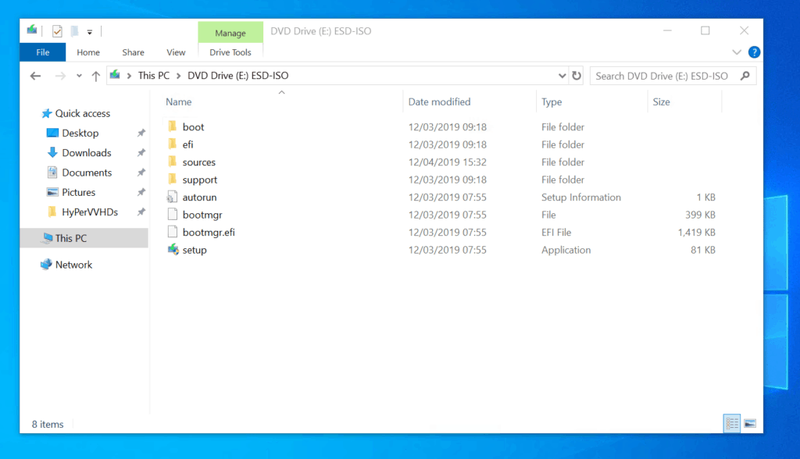 Com muntar ISO a Windows 10 des de l'Explorador de fitxers