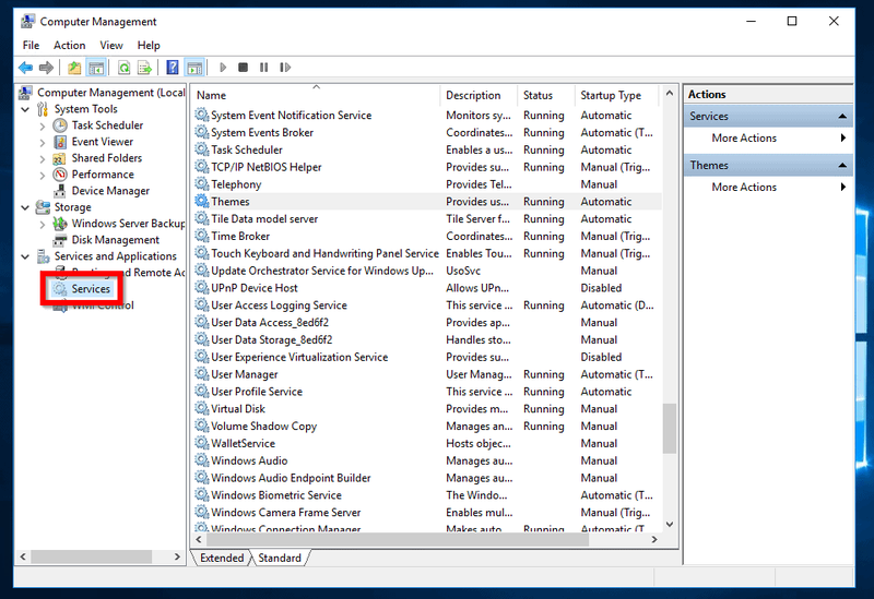 network discovery keeps turning off server 2016 - Open Computer Management ->Služby