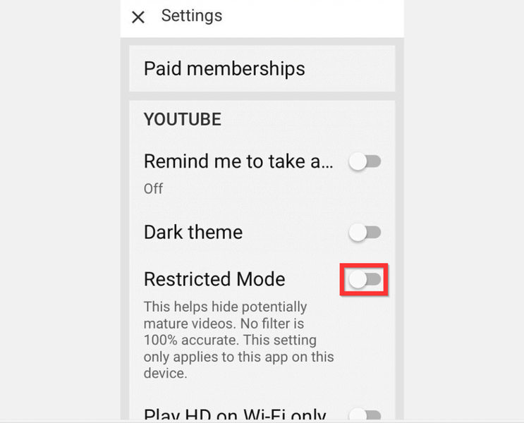 Slik slår du av begrenset modus på YouTube på iPhone