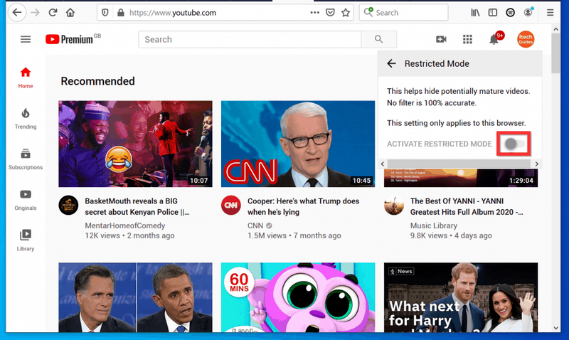 Slik slår du av begrenset modus på YouTube fra en PC