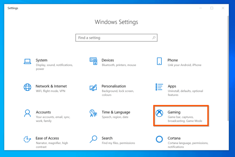 Como ativar o modo de jogo no Windows 10