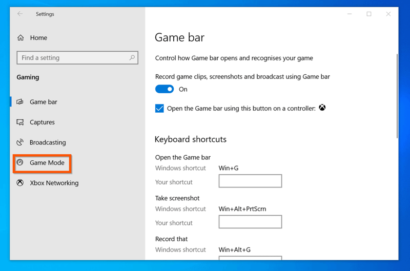 Como ativar o modo de jogo no Windows 10