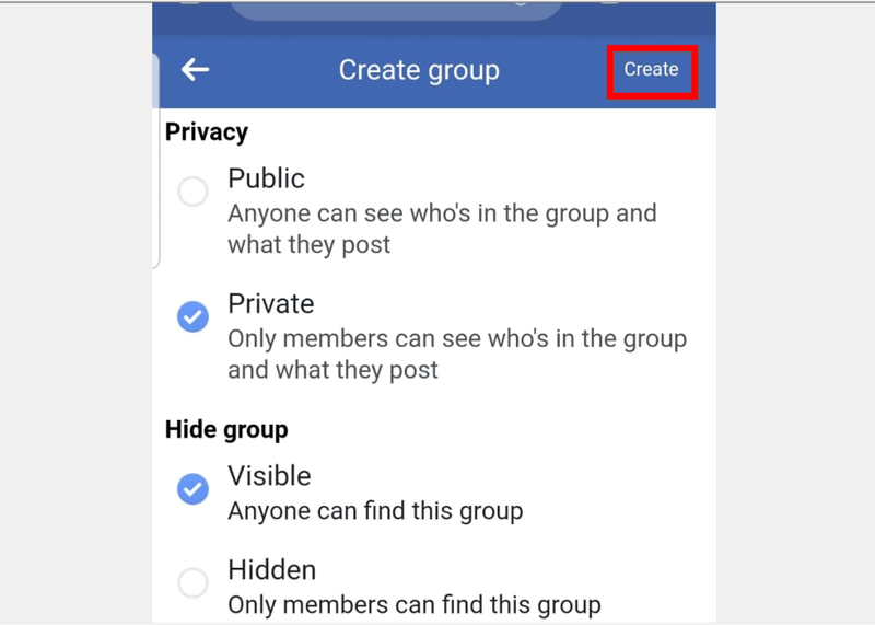 Ako vytvoriť skupinu na Facebooku z mobilného prehliadača