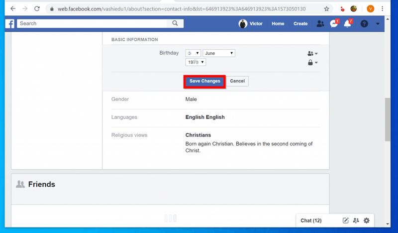 Kuinka muuttaa syntymäpäivää Facebookissa (tietokoneelta)