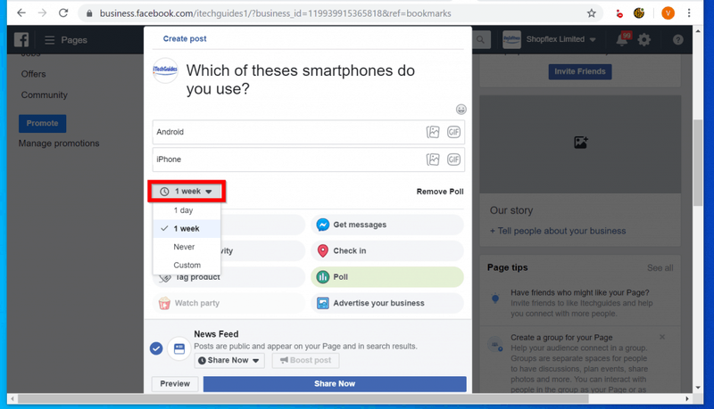 Com crear una enquesta al grup de Facebook des de l'aplicació Android