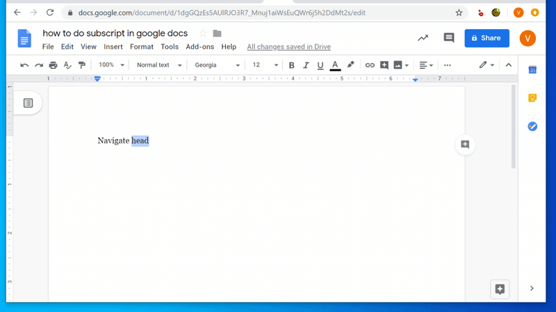 כיצד לבצע Subscript ב-Google Docs ממחשב PC או Mac