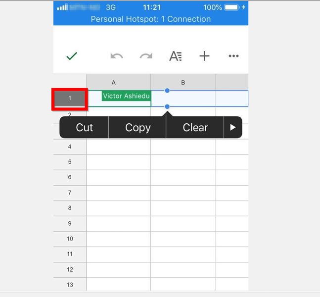 Ako zmraziť riadok v Tabuľkách Google z aplikácie pre iPhone