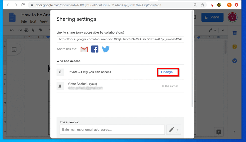 Com ser anònim a Google Docs