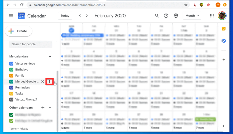 Fusionner les calendriers Google Étape 3 : Importer les calendriers exportés