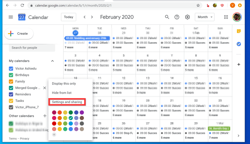 Fusionner les calendriers Google Étape 3 : Importer les calendriers exportés