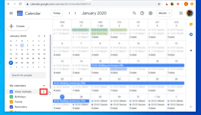 Fusionner les calendriers Google Étape 1 : Exporter les calendriers