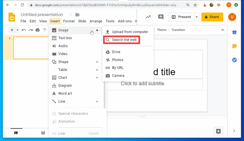 Ako vložiť GIF do Prezentácií Google z počítača – hľadajte na webe