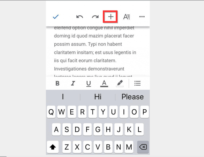 Kaip padaryti išnašas „Google“ dokumentuose iš „iPhone“.