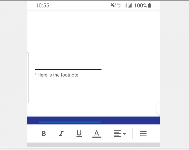 Kaip padaryti išnašas „Google“ dokumentuose iš „Android“.