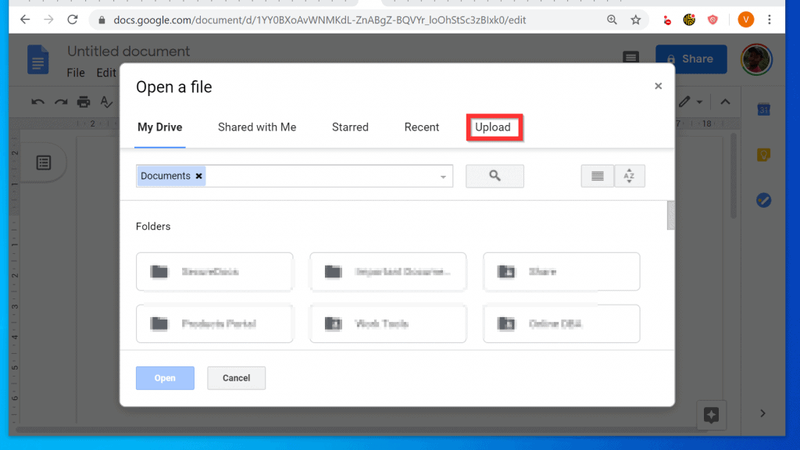 Comment convertir Word en Google Doc à partir de Google Docs
