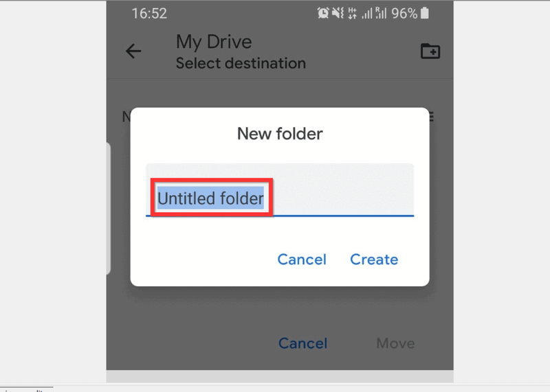 Com crear una carpeta a Google Docs des d'Android