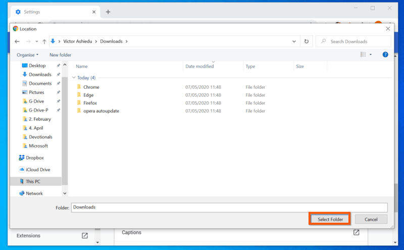 Comment changer l'emplacement de téléchargement pour Chrome