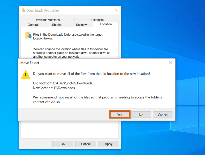 Comment changer l'emplacement de téléchargement sur Windows 10 pour tous les navigateurs