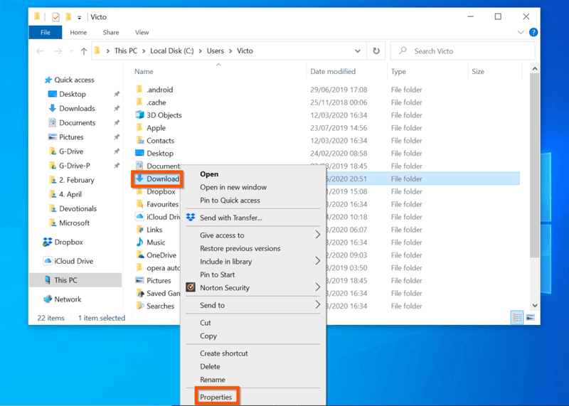 Comment changer l'emplacement de téléchargement sur Windows 10 pour tous les navigateurs