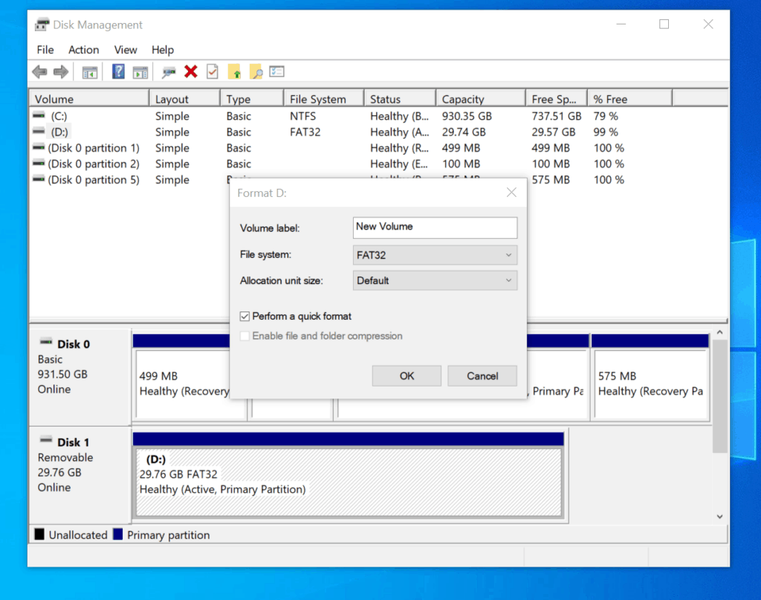 Com formatar la targeta SD a Windows 10 - Pas 2: formateu la targeta SD