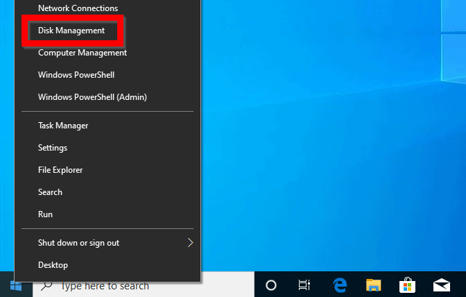 Com formatar la targeta SD a Windows 10 - Pas 2: mètode 1 - Formateu una targeta SD des de la Gestió de discs