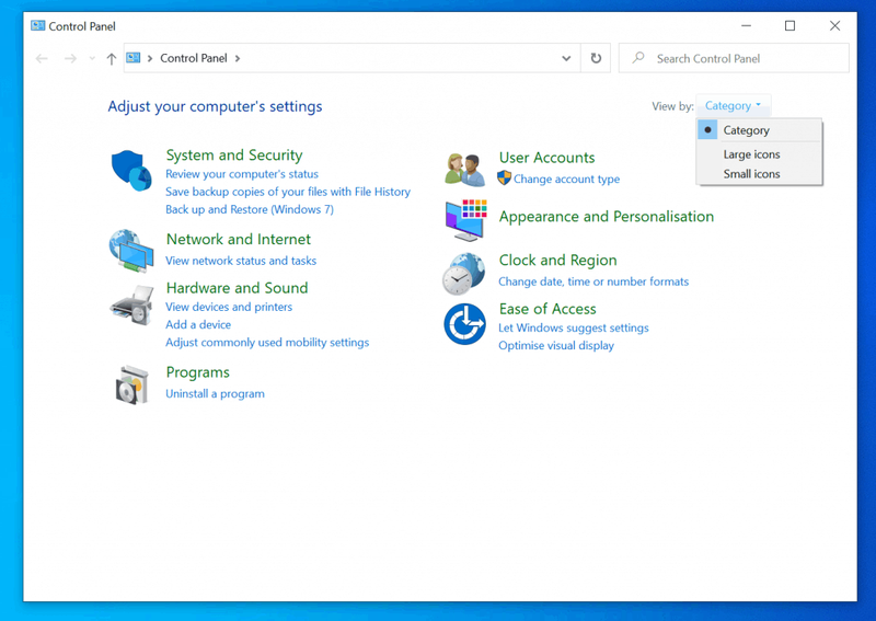 Slik viser du filutvidelser i Windows 10 fra kontrollpanelet