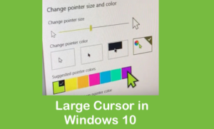 Modifica le dimensioni del cursore del mouse su Windows 10