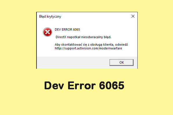   Ispravite Dev grešku 6065
