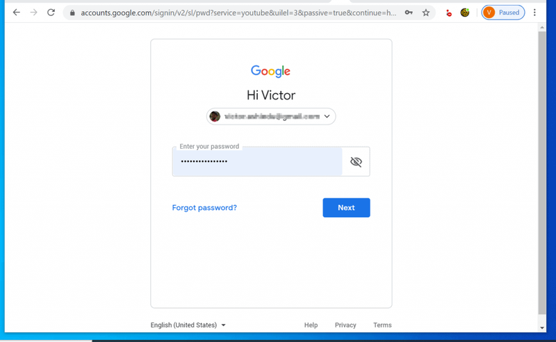 Ako odstrániť kanál YouTube – Prihláste sa do svojho účtu YouTube