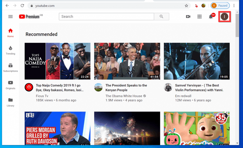 Ako odstrániť kanál YouTube – potvrďte, že ste prihlásení do správneho kanála YouTube