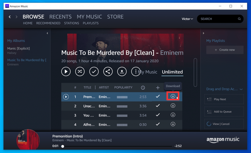 Ako sťahovať Amazon Music z Windows 10