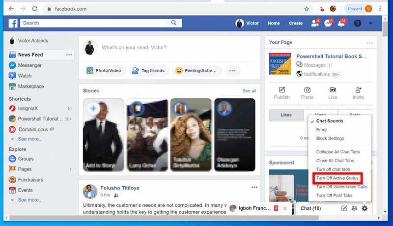 Comment être invisible sur Facebook depuis un PC (Facebook.com)