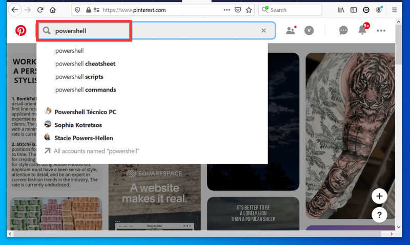 Kaip sekti ką nors „Pinterest“ iš kompiuterio (Pinterest.com)
