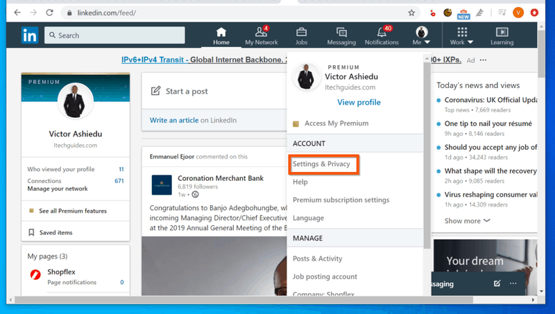 Com cancel·lar LinkedIn Premium des d'un PC o Mac