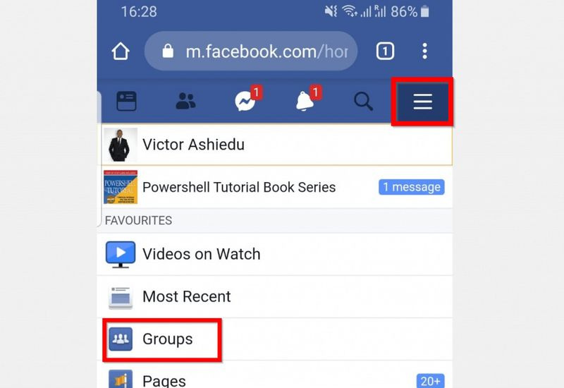Ako odstrániť skupinu na Facebooku z prehliadača smartfónu
