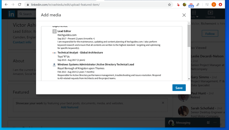 Com afegir currículum a LinkedIn des del vostre perfil