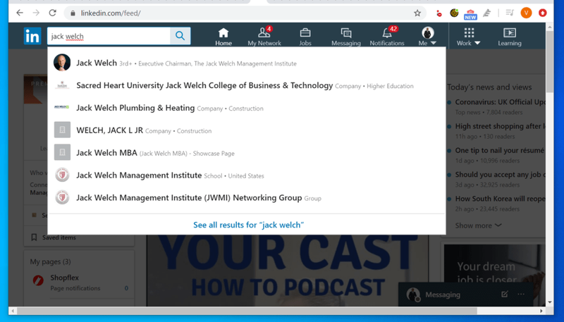 Com afegir interessos a LinkedIn: afegiu un influencer als vostres interessos de LinkedIn