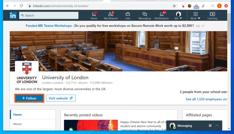 Com afegir interessos a LinkedIn: com afegir una empresa o escola als interessos