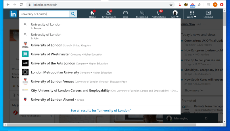 Com afegir interessos a LinkedIn: com afegir una empresa o escola als interessos