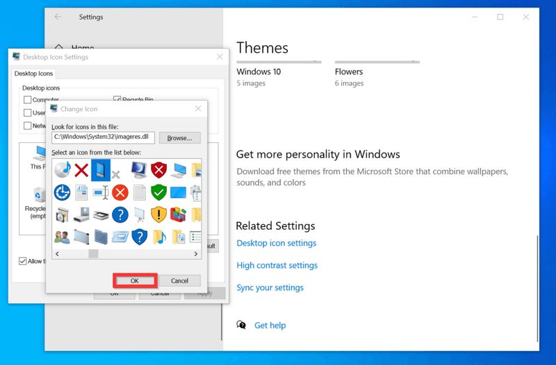 Ako zmeniť ikony na pracovnej ploche v systéme Windows 10