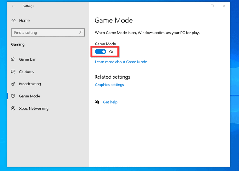 Per optimitzar Windows 10 per a jocs: activeu el mode de joc