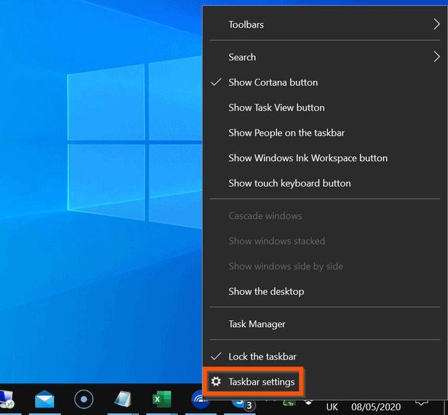 Ako zmeniť veľkosť ikon na paneli úloh systému Windows 10