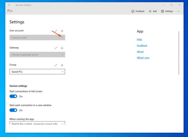   Cómo usar Remote Desktop para conectarse a una PC con Windows 10 - Cómo cambiar la configuración de la aplicación Microsoft Remote Desktop