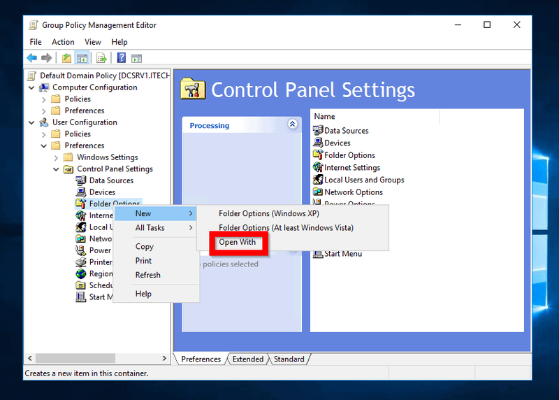 Establiu els programes predeterminats a Windows 10 amb la política de grup