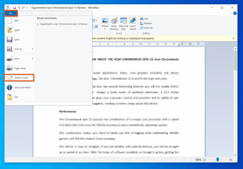Pomoc s programom WordPad v systéme Windows 10: Ako vystrihnúť, kopírovať, prilepiť alebo špeciálne prilepiť