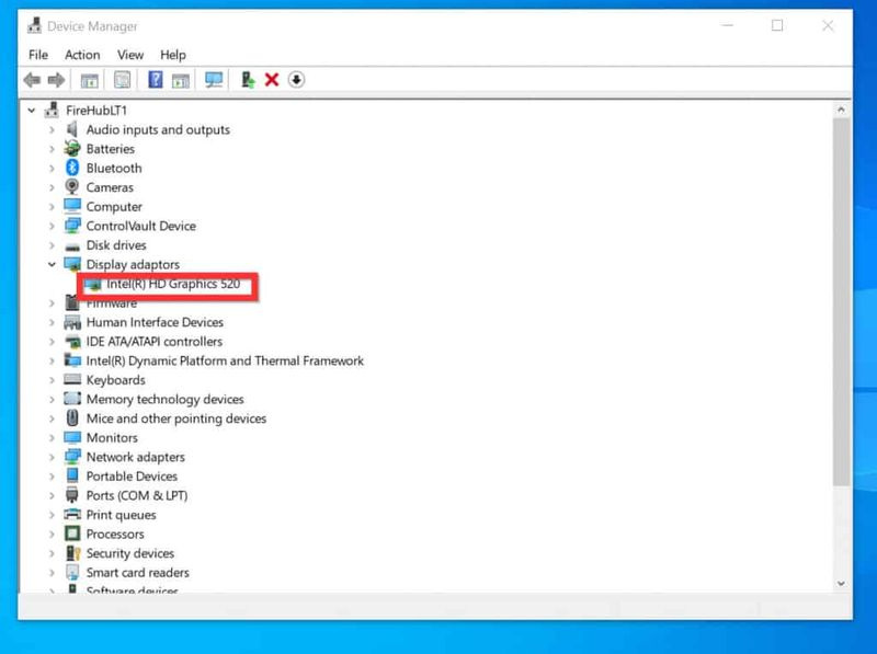 Slik sjekker du grafikkort på Windows 10 fra Enhetsbehandling