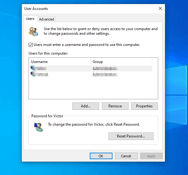 Kroky na odstránenie prihlasovacieho hesla v systéme Windows 10 - Otvorte nástroj používateľského účtu pomocou príkazu netplwiz